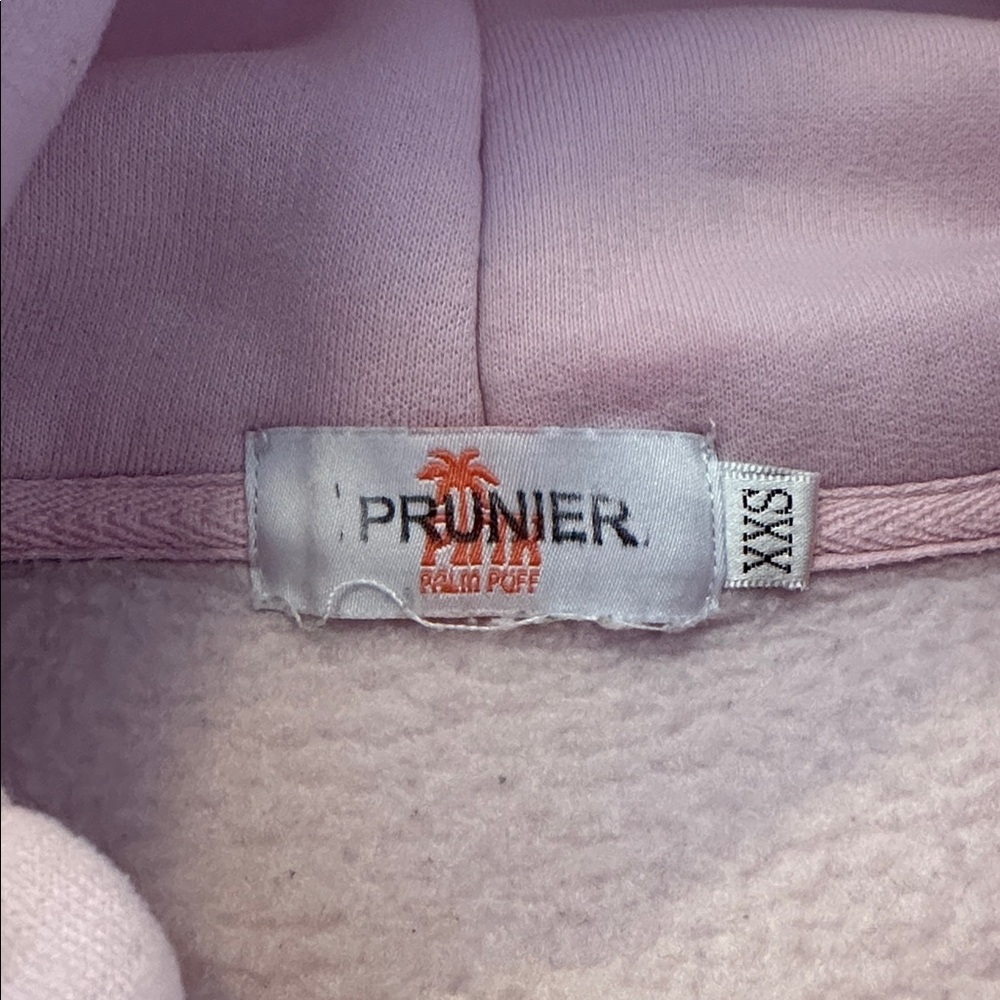 Light Pink -Pink Palm Puff Hoodie XXS - Picture 4 of 5